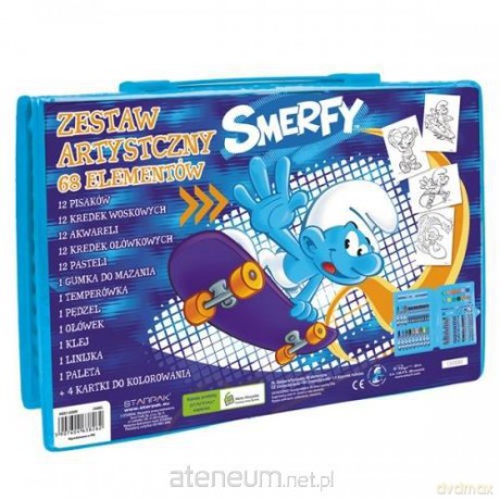 Zestaw artystyczny 68 elementów Smerfy [SZKOŁA]