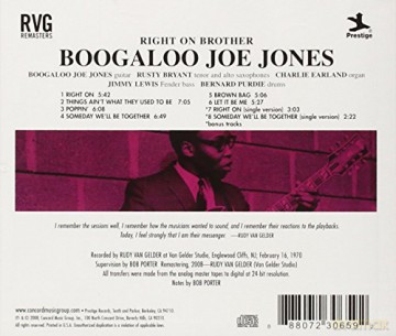 Boogaloo Joe Jones: Right on Brother [CD]