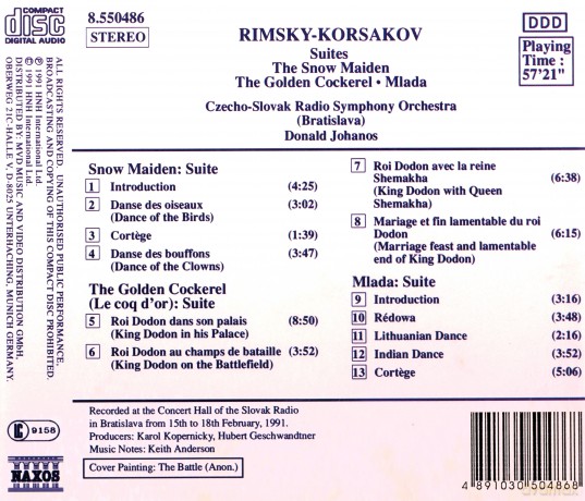 Johanos: Rimsky-Korsakov - Orchestral Works [CD]