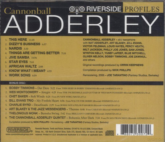 Cannonball Adderley: Riverside Profiles [2CD]
