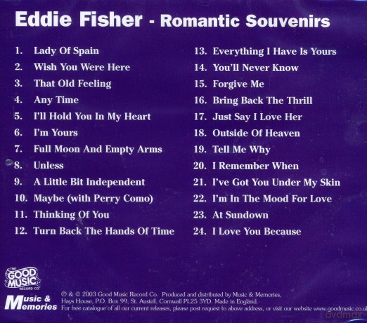 Eddie Fisher: Romantic Souvenirs - Eddie Fisher [CD]