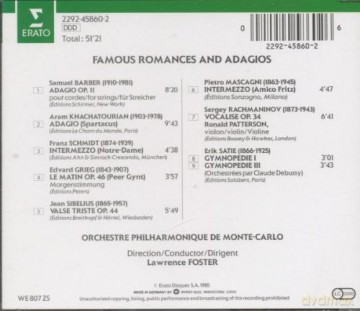 Op Monte Carlo: Romanzen Und Adagios [CD]