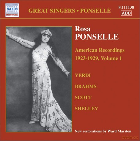 Rosa Ponselle: Rosa Ponselle - American Recordings 1923-29, Vol 1 [CD]