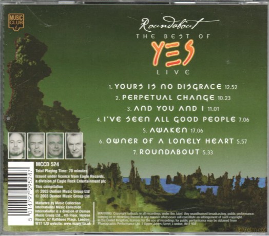 Yes: Roundabout: Best of Yes Live [CD]