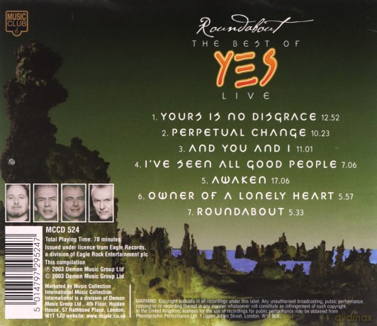 Yes: Roundabout: Best of Yes Live [CD]