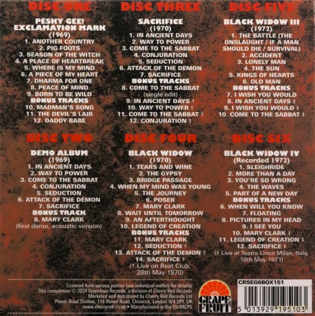 Black Widow: Sabbat Days - The Complete Ant [6CD]