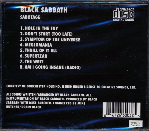 Black Sabbath: Sabotage [CD]
