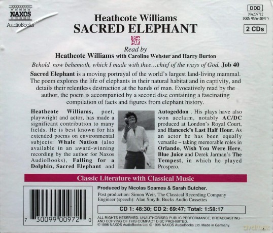 Heathcote Williams: Sacred Elephant [2CD]