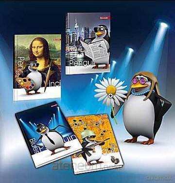 Zeszyt A5/16K/BR kratka 20 szt. Penguin [SZKOŁA]