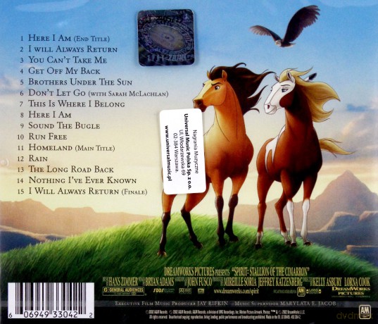 Spirit soundtrack (Mustang z Dzikiej Doliny) (Bryan Adams / Hans Zimmer) [CD]