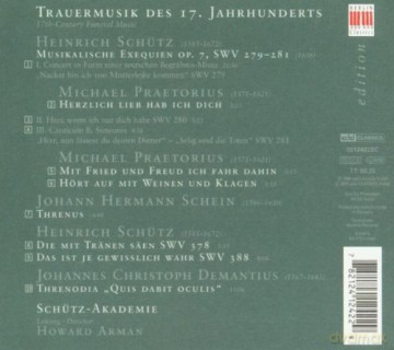 Heinrich Schutz: SchTz - Musikalische Esequien [CD]