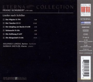 F. Schubert: Schubert: Lieder Nach Schiller [CD]