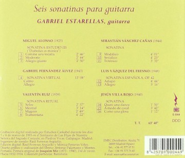 Gabriel Estarellas: Seis Sonatinas Para Guitarra [CD]