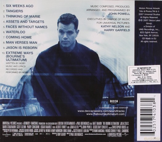 The Bourne Ultimatum soundtrack (Ultimatum Bourne'a) (John Powell) [CD]