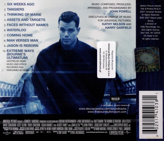 The Bourne Ultimatum soundtrack (Ultimatum Bourne'a) (John Powell) [CD]