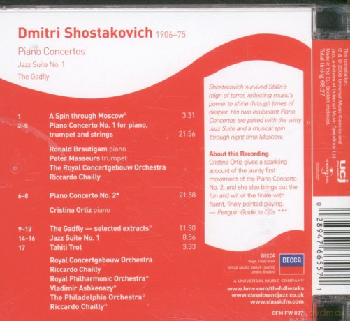 Cristina Ortiz: Shostakovich: Piano Concertos [CD]