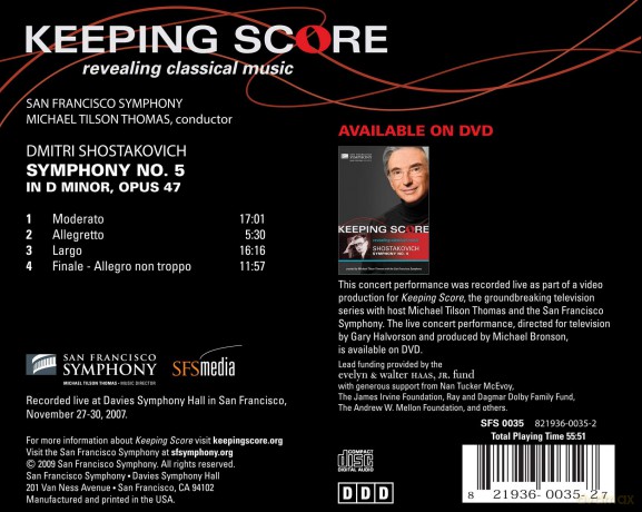 Michael Tilson Thomas: Shostakovich: Symphony No. 5 [CD]
