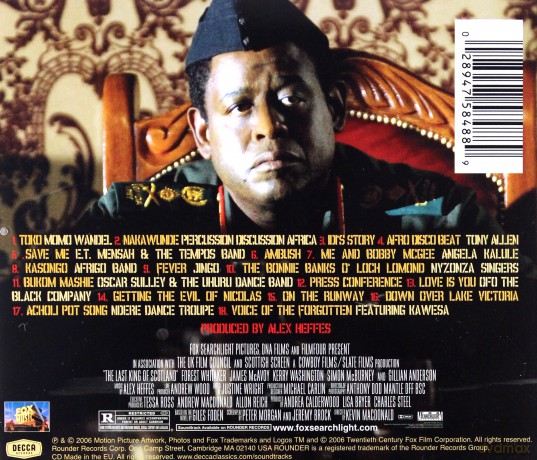 The Last King Of Scotland soundtrack (Ostatni Król Szkocji) [CD]