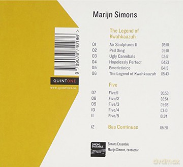 Marijn Simons: Simons Conducts Simons [CD]