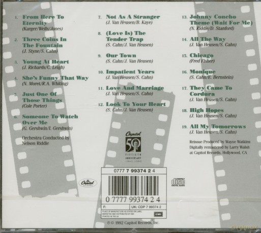 Frank Sinatra: Sinatra at the Movies [CD]