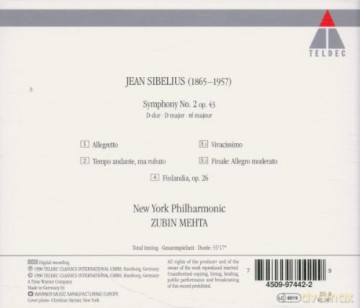 Zubin Mehta: Sinfonie 2/Finlandia [CD]