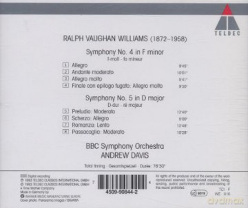 Ralph Vaughan Williams: Sinfonie 4+5 [CD]