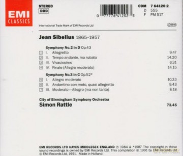 Simon Rattle: Sinfonien 2+3 [CD]