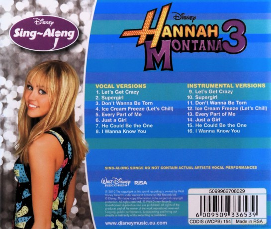Hannah Montana: Sing-along - Hannah Montana 3 [CD]