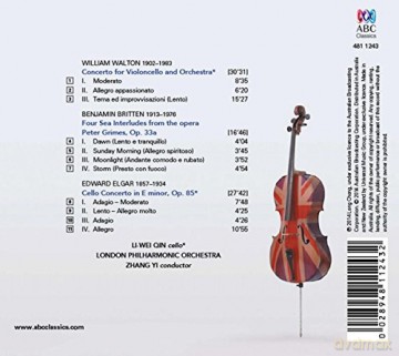 Li Wei Qin: Sir William Walton: Elgar and Walton Cello Concertos [CD]