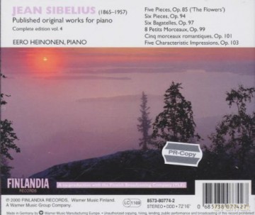 Eero Heinonen: SMtl. Klavierwerke Vol. 4 [CD]