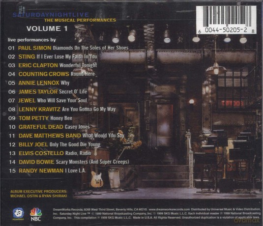Snl25: Saturday Night Live: The Musical Performances: Volume 1 [CD]