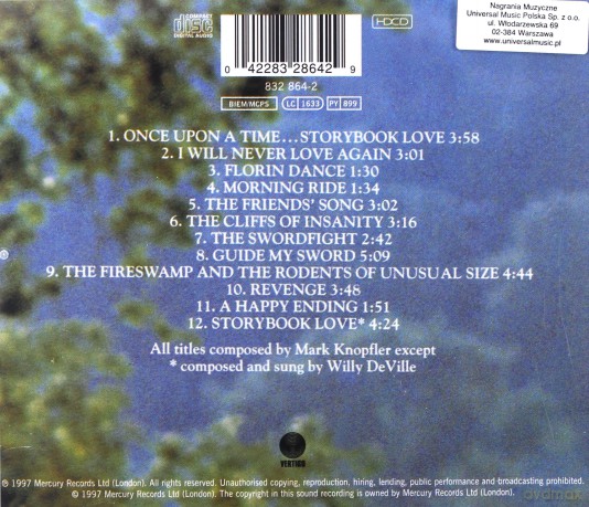 The Princess Bride soundtrack (Narzeczona Dla Księcia) (Mark Knopfler) [CD]