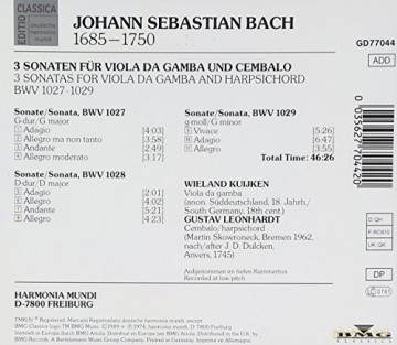 Leonhardt: Sonates [CD]