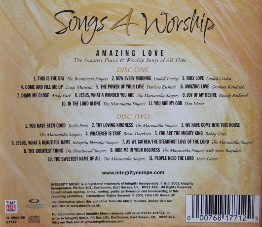 Songs 4 Worship: Amazing Love [2CD]
