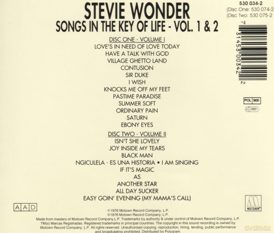 Stevie Wonder: Songs in the Key of Life [2CD]