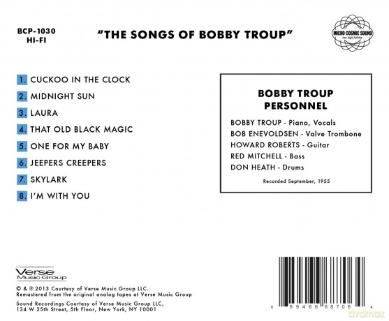 Bobby Troup: Songs of Bobby Troup [CD]