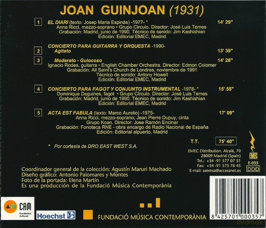 Guinjoan: Spanish Composers of Today 3 [CD]