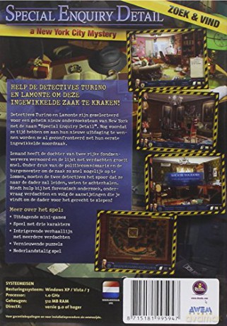 Cd-Rom Game: Special Enquiry Detail: New York Ci [CD]