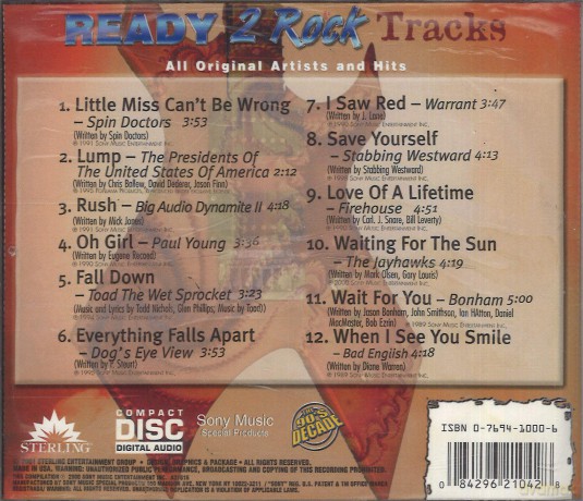 us) 90's Decade-Ready 2 Rock (2001: Spin Doctors, Big Audio Dynamite II, Warrant, Firehouse.. [CD]