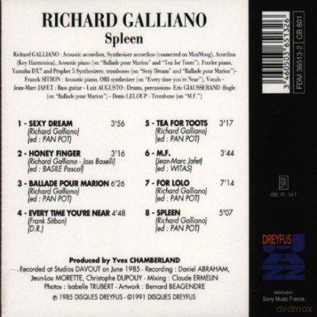 Richard Galliano: Spleen [CD]