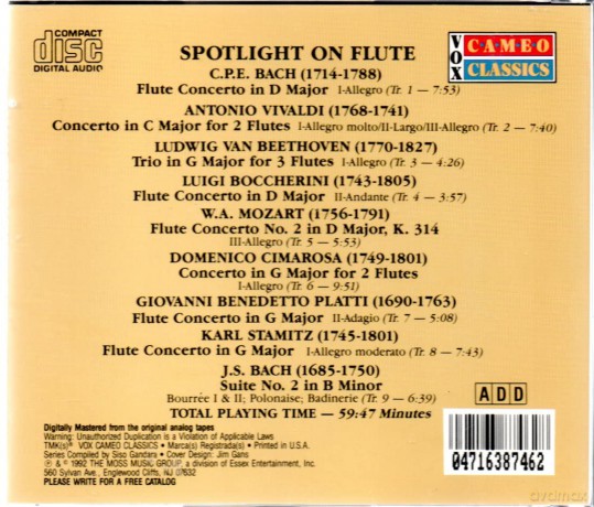Spotlight on Flute [CD]