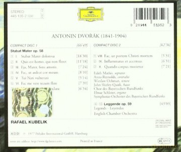 Kubelik: Stabat Mater op.58-Leggende op.59 [2CD]