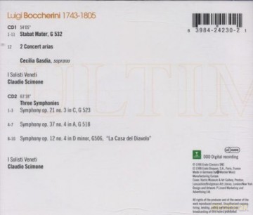 Boccherini: Stabat Mater/two Arias [2CD]