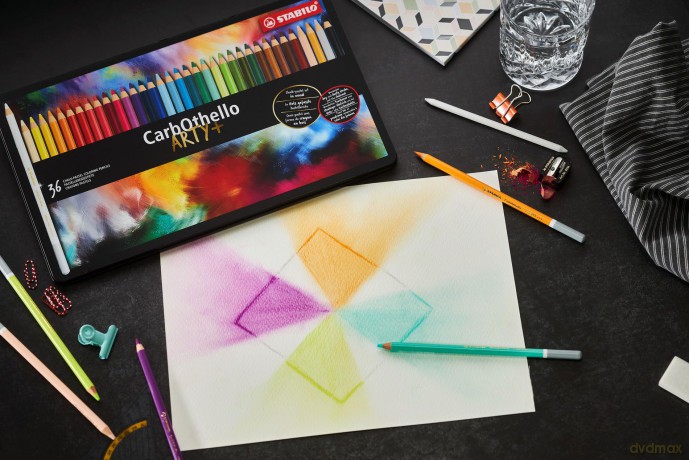 Stabilo: Stabilo Carbothello Metal Box Of 36 Colours - Chalk-Pastel Coloured Pencil