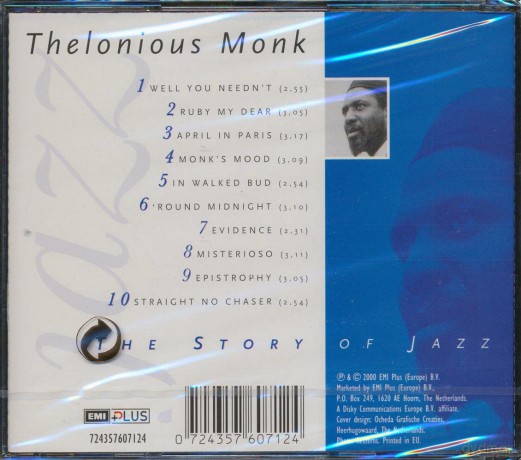 Thelonious Monk: Story of Jazz [CD]