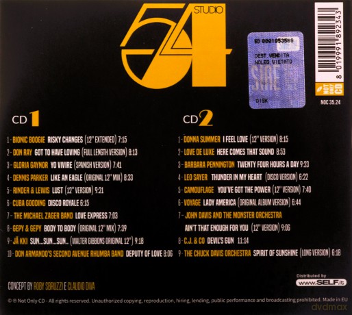 Studio 54 Music Inspired By Iconic 70 New York Club [2CD]