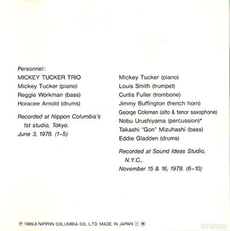 Mickey Tucker: Sweet Lotus Lips [CD]