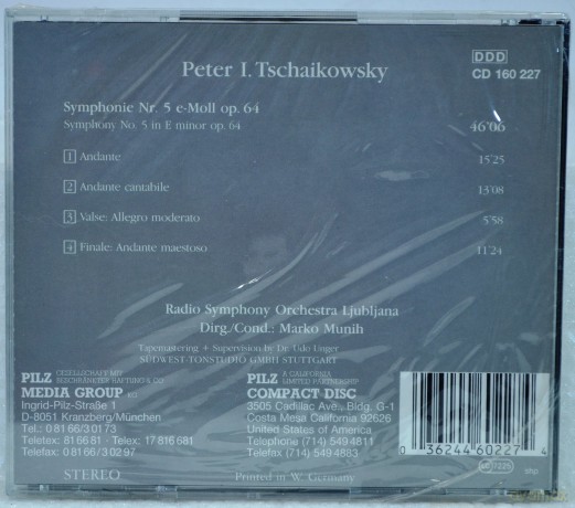 Tschaikowsky: Symphonie Nr 5 [CD]