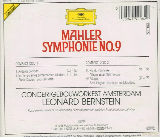 Bernstein: Symphony no.9 [2CD]