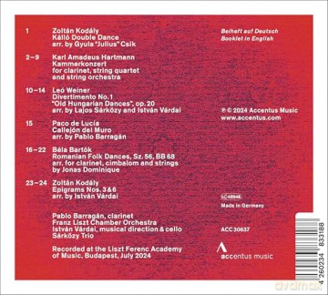 BarragáN & Pablo & Franz Liszt Chamber Orchestra & SáRköZy Trio & VáRdai & IstváN: Szinergia - Musik Von Hartmann, KodáLy, Weiner, BartóK [CD]